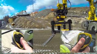 Komatsu PW148 & engcon 219 tiltrotator