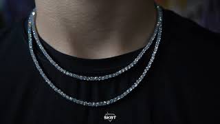 3mm White Gold Signature Tennis Chain 