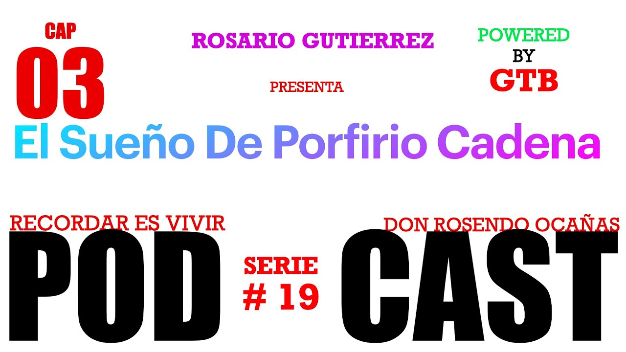 El Sueño De Porfirio Cadena CAP 03 Rosario Gutierrez
