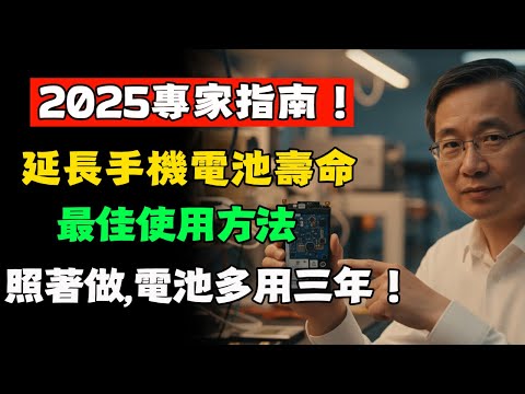 （2025年專家指南）延長手機電池壽命：最佳充電時間揭曉！#電池健康度#手機充電#正確充電方式#2025手機#科技#3C#省錢#手機耗電#電池老化#記憶效應#優化充電#產品工程師#迷思破解#慧心養生