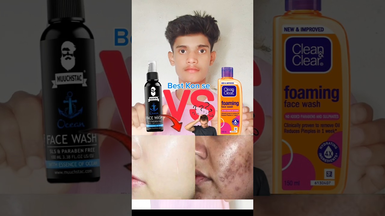 Muuchstac Ocean Face Wash VS Clean Clear Foaming Face Wash Which is Best || 