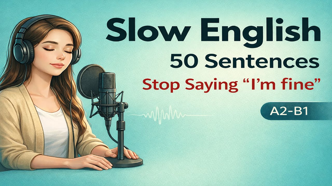 How to Talk About Your Feelings in English | Slow Listening & Shadowing Practice (A1-A2)