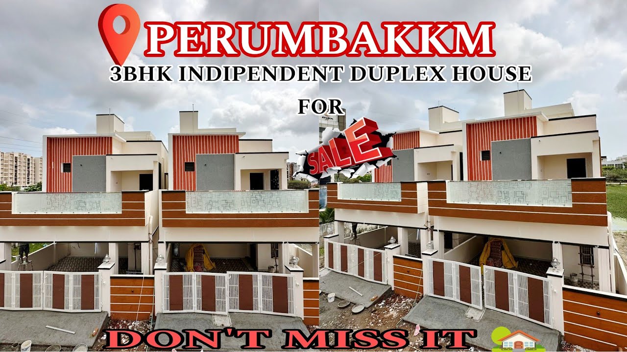 ID211🤩PERUMBAKKAM NEW 3BHK DUPLEX HOUSE FOR SALE house YouTube