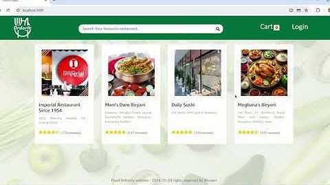 Food Order Project | Wsa internship | Internship | Project