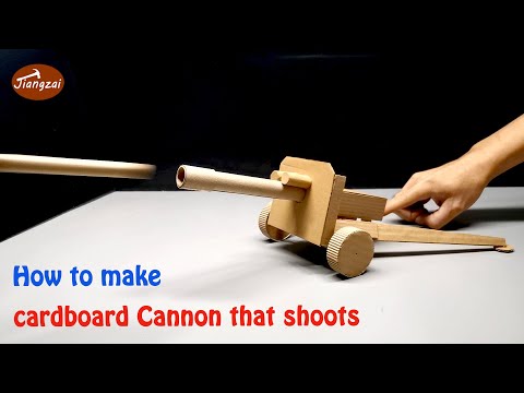 How to make cardboard Cannon that shoots | DIY cardboard artillery crafts