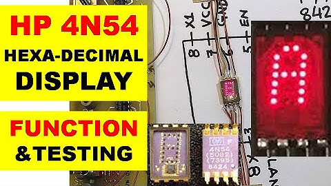 {588} 4N54 Hexadecimal Display Function & Test / How To Test 4x7 Dot Matrix Display & Function