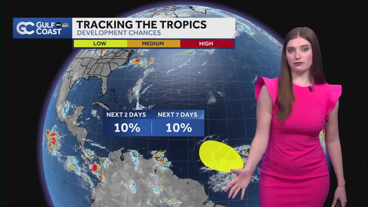 Tropical development chances stay low for the next few days - YouTube