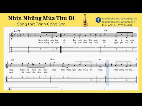 Video Nhìn Những Mùa Thu Đi - Guitar tab đơn giản - youtube