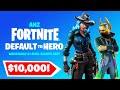 PLAYING FORTNITE FOR $10,000 FORTNITE $10,000 DEFAULT TO HERO TOURNAMENT