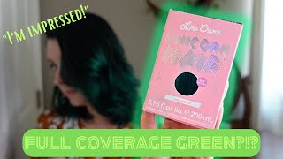 Lime Crime Unicorn Hair in Sea Witch | Full GREEN Hair Dye Review #limecrime