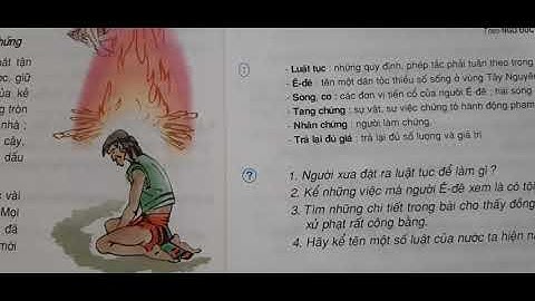 Tiếng việt 5: tuần 24: Luật tục xưa của người Ê - Đê.