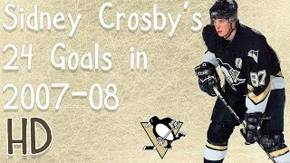 Sidney Crosby&#39;s 24 Goals in 2007-08 (HD)