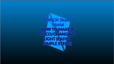 ROBLOX Studio Tutorial |HOW TO MAKE A DISCO/CHANGING COLOR LIGHT| 3 EASY STEPS!|(Easy Script!) WORKS