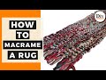 How to Make a Rag Rug Out of Fabric - Macrame Rug DIY