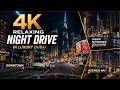 Driving at the most beautiful street at night, 4K Luxury Dubai🌙 #nightdrive #ambient #relaxingmusic
