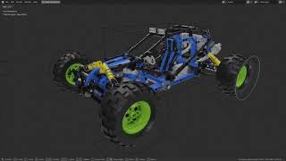 Blender Lego Buggy Rigging WIP