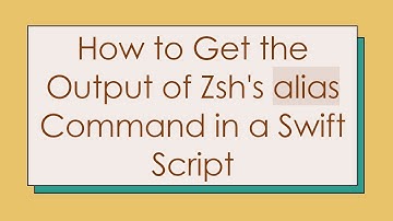How to Get the Output of Zsh