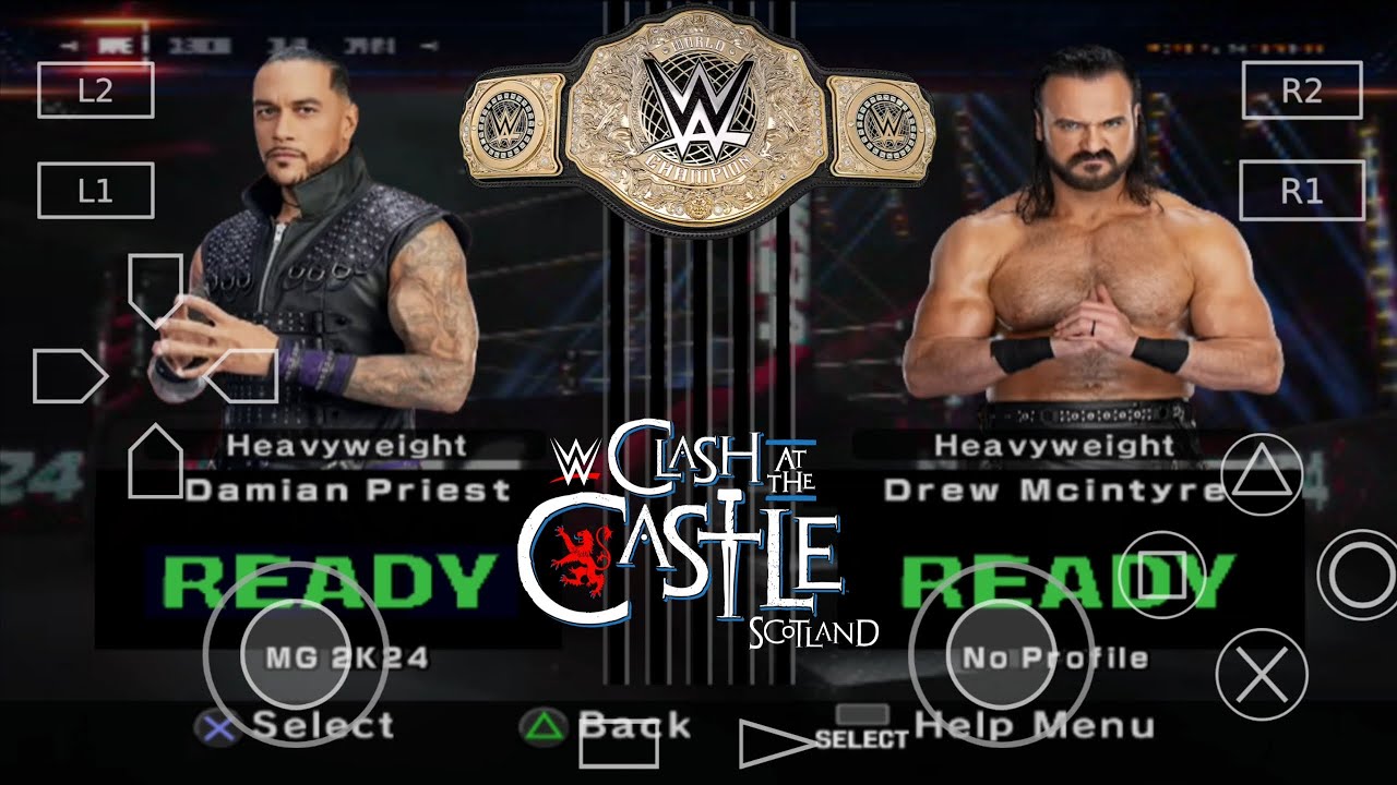 WWE 2K24 New Game For Aether SX2 PS2 Emulator On Android |Damian Priest Vs. Drew McIntyre | Gameplay