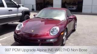 2008 Porsche 997 Alpine INE-W927HD PCM Navigation Upgrade Custom Dash Kit Non-Bose