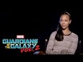 Zoe Saldana on Marvel Studios Guardians of the Galaxy Vol. 2