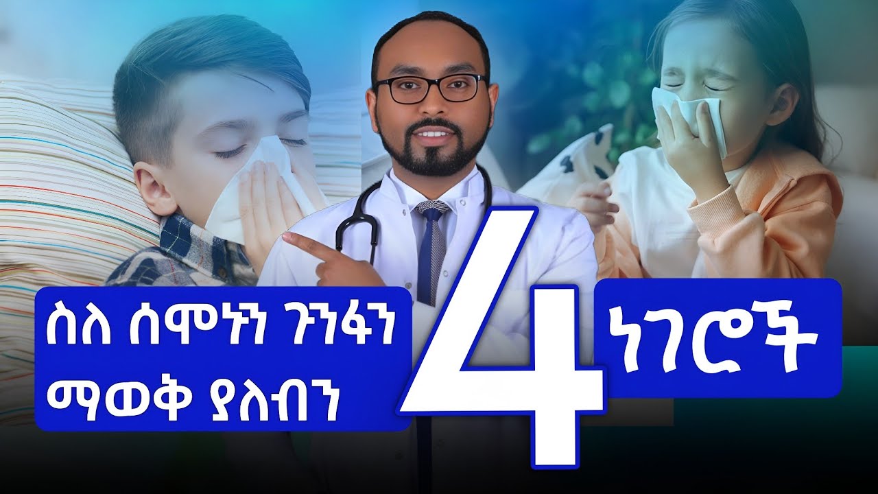 ስለ ሰሞኑን ጉንፋን ማወቅ ያለብን 4  ነገሮች | 4 things you need to know about the flu