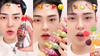 Giant Candy Mukbang ASMR | Colorful Gummy Worms &amp; Sour Treats Compilation #223
