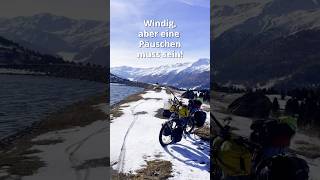 Das etwas andere Frühstück - Nauderer Hütte im Winter mit dem Reiserad  #alpen #hütte #bike #winter