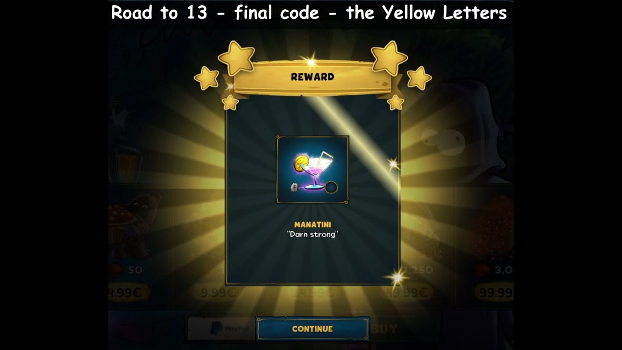 Shakes & Fidget - New Coupon - the Yellow Letters - Road to 13 day 14