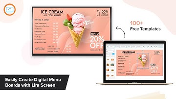 How to create digital menu board quickly with LiraScreen ?