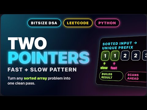 Two Pointers Explained Visually (FAST + SLOW) | One of the Most Important LeetCode Patterns