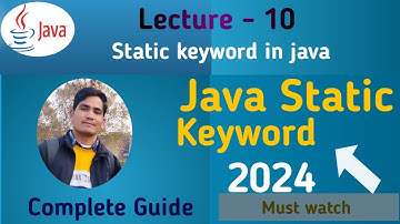 Java Tutorial : Static Keyword in Java | Core Java #10