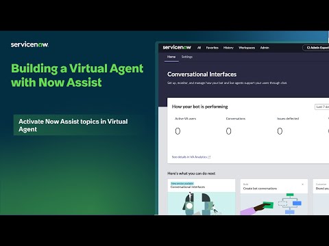 Virtual Agent | Build a virtual agent with Now Assist