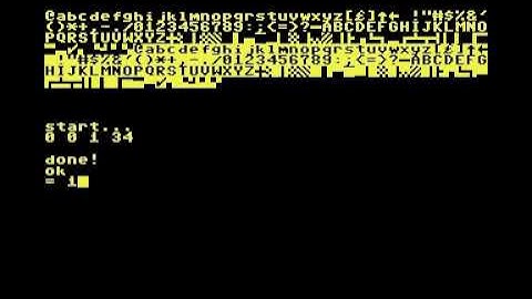 C64 durexForth quicksort speed test