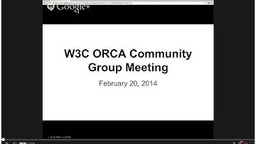 ORCA (ORTC) Community Group Meeting