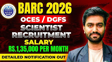 Big Update: BARC Scientist Recruitment 2026 🇮🇳 | Salary ₹1,20,000+ | Apply Now!