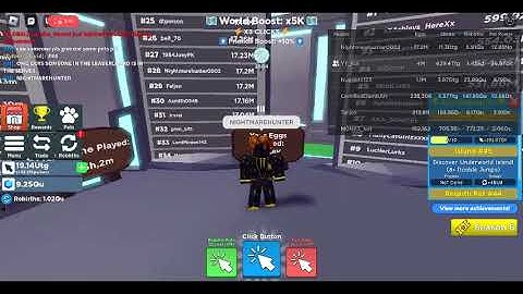 I MET A LEADERBOARD PLAYER IN ROBLOX CLICKER SIMULATOR.