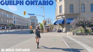 Downtown Guelph Ontario: 4K Slow Walk Toronto & Ontario, Canada