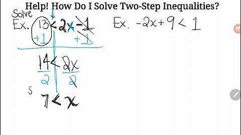 GED® Math: Help! How Do I Solve Two-Step Inequalities? (1.12, Bgn, # 15,16)