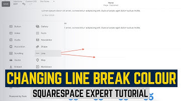 Squarespace Change the Colour of a Line Block