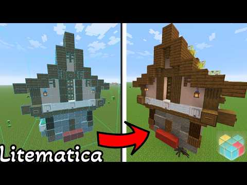 How To Paste Builds Using Litematica | EASY