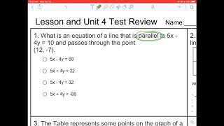Unit 4 test review 1 to 3