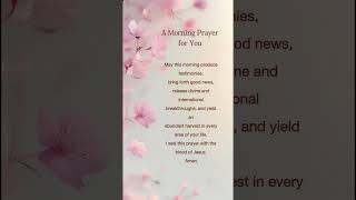A Morning Prayer for You 🌅 | Expect Testimonies Today #faithbased #prayer #christianprayer #fypシ