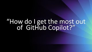 Prompt Crafting Techniques for GitHub Copilot and Lessons Learned - Indy  .NET Consortium