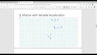 Motion with variable acceleration part 3