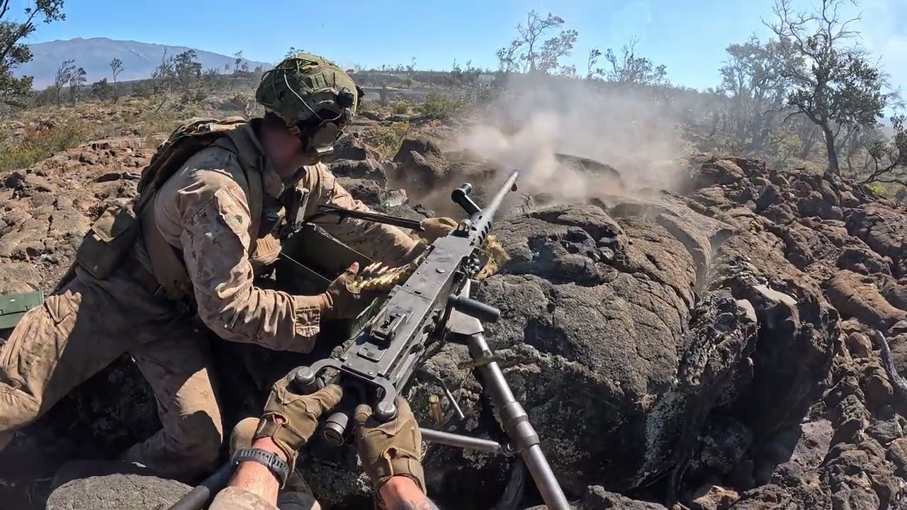 What a support by fire looks like as a rookie .50 gunner    