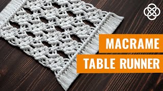 Macrame Table Runner Tutorial | DIY Macrame | Macrame Coaster Tutorial
