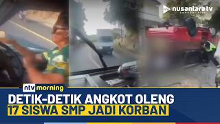 Menegangkan! Sopir Angkot Ugal-ugalan hingga Oleng di Tikungan, 17 Siswa SMP Jadi Korban | NTV
