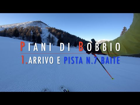 4K ? Piani di Bobbio Ski ? 1. Arrivo e pista n.7 Baite (blu) ? 20.1.2022