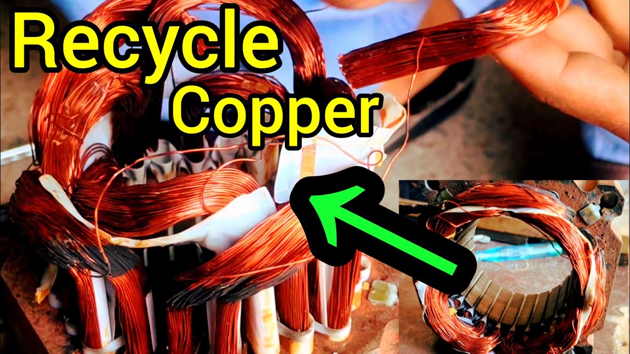 Super Easy! Recycle motor remove copper winding motor core scrap the