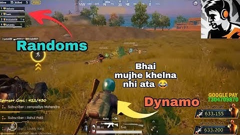 Fake Dynamo | Dynamo Gaming | playing with randoms | behave like Noobs | funny talking | PUBG